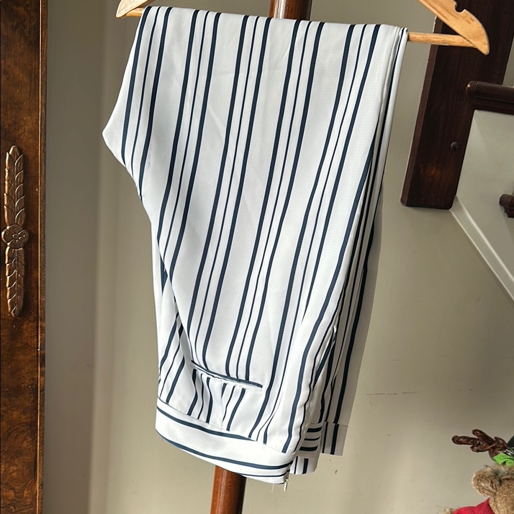 Striped White and Blue. Pants